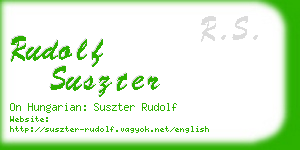 rudolf suszter business card